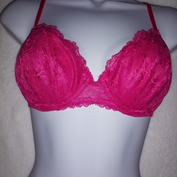 NEW NATORI BRA IN A HOT PINK RED LIGHT PADDING 34C - Picture 3 of 5